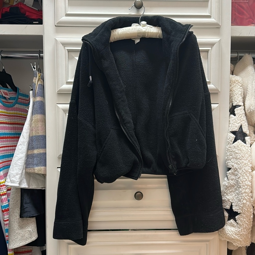 Free people movement fleece jacket with wide arms